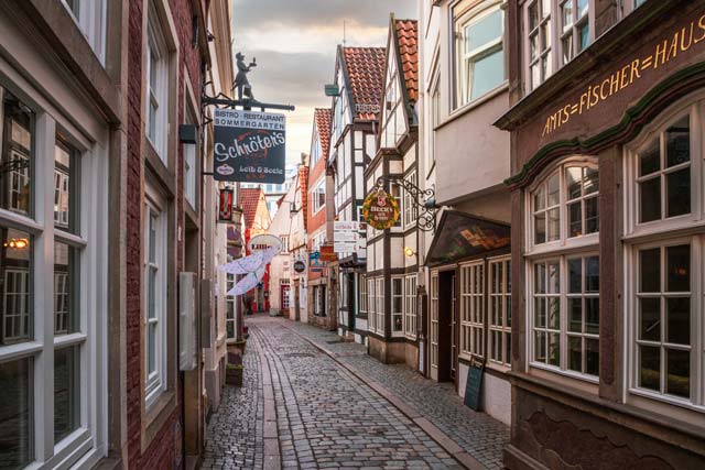 Das berühmte Schnoor-Viertel in Bremen