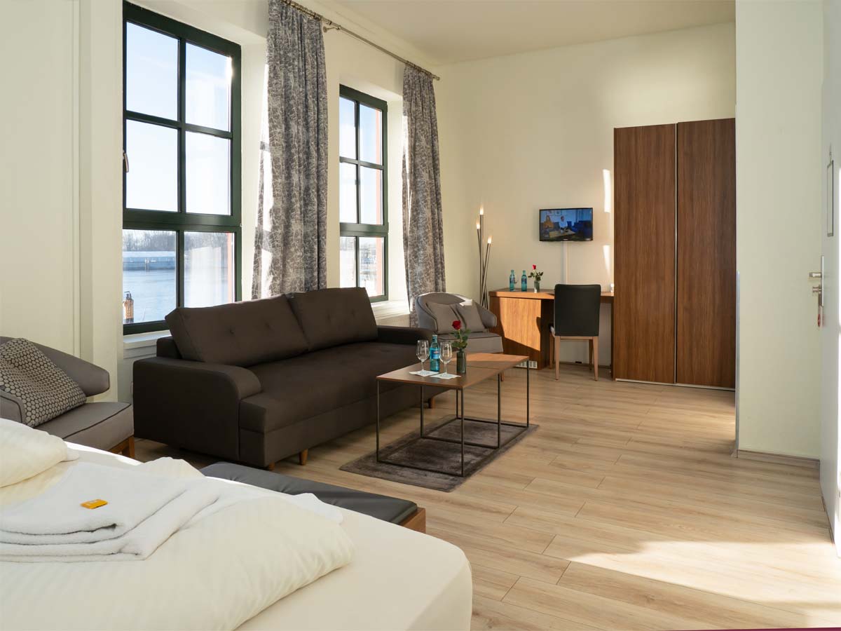 Zimmer mit Blick auf die Weser